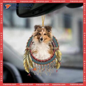 Shetland Sheepdog Dreamcatcher Custom-shaped Christmas Acrylic Ornament