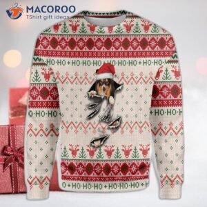 Shetland Sheepdog Scratchy Ugly Christmas Sweater