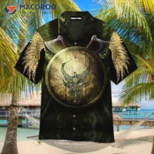 Shield Axe Raven Viking Hawaiian Shirts