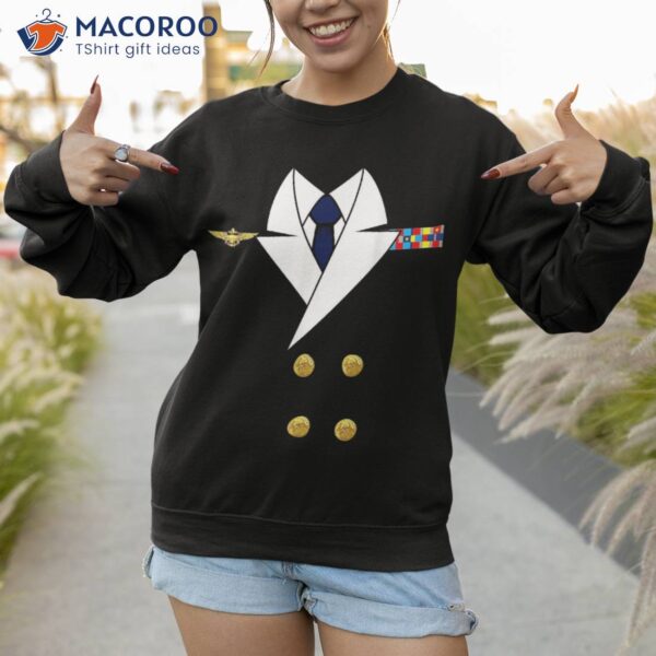 Ship Captain Sailor Cool Easy Cosplay Halloween Costume Shirt