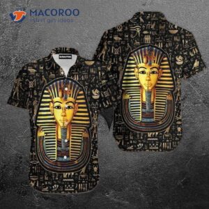 Shirts From Ancient Egypt With Pharaohs On Them In Black And Hawaiian Designs