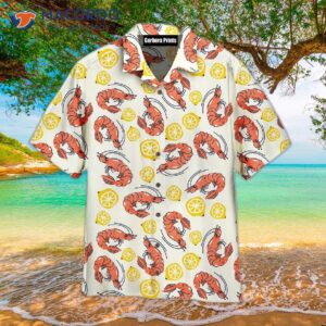 Shrimp And Lemon Pattern Hawaiian Shirts