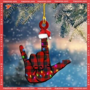 Sign Language Love Custom-shaped Christmas Acrylic Ornament