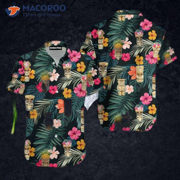 Simple Tiki Summer Vibe Tropical Hawaiian Shirts