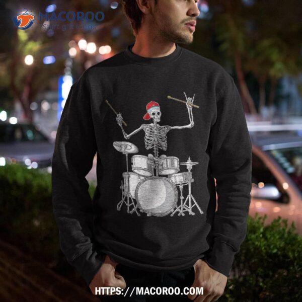 Skeleton Drummer Halloween Costume Playing Drums Gift Shirt, Halloween Gift For Grandchildren