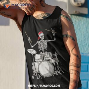 skeleton drummer halloween costume playing drums gift shirt halloween gift for grandchildren tank top 1