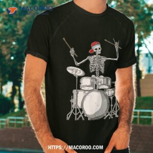 skeleton drummer halloween costume playing drums gift shirt halloween gift for grandchildren tshirt