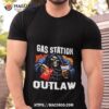 Skeleton Gas Station Outlaw Shirt