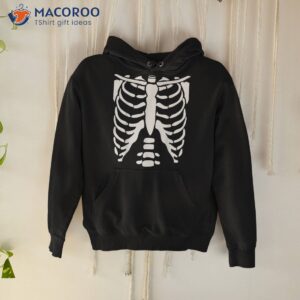skeleton shirt halloween costume rib cage anatomy hoodie