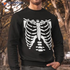 skeleton shirt halloween costume rib cage anatomy sweatshirt