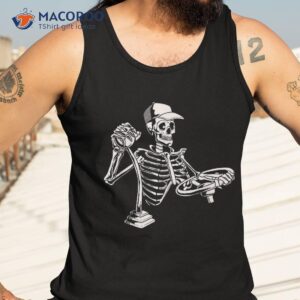 skeleton truck driver funny big trucking trucker shirt tank top 3