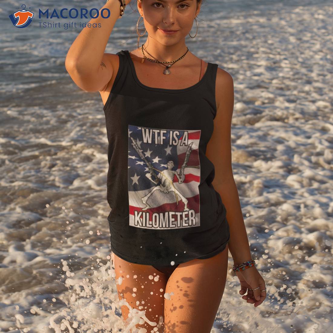 Skeleton Wtf Is A Kilometer 4th Of July Shirt Skeleton Wtf Is A Kilometer 4th Of July Shirt