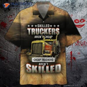 skilled truckers hawaiian shirts 0