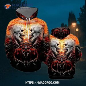 Skull All Over Print 3D Hoodie, Diy Halloween Gifts