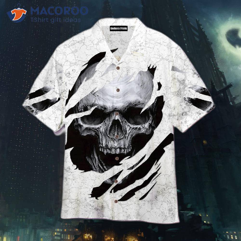 Skull Black Hawaiian Shirts Skull Black Hawaiian Shirts