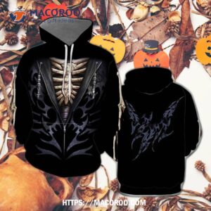 Skull Bone Halloween All Over Print 3D Hoodie, Halloween Treat Gifts