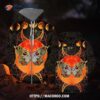 Skull Butterfly Moon Lights Zip Up Hoodie All Over Print 3D, Halloween Balloon Bouquets