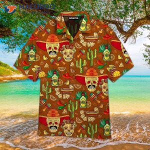 Skull Cactus Cinco De Mayo Symbol Of Mexico All-over Pattern Hawaiian Shirts