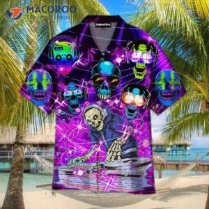 Skull Dj Music Party Hawaiian Shirts