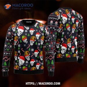 Skull Face Christmas Sweater, Favors For Halloween Party