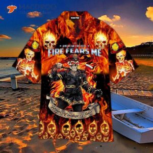 Skull Firefighter Hawaiian Shirts