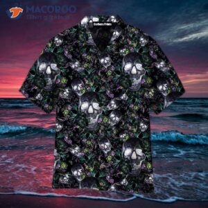 Skull Floral Halloween-style Pattern Hawaiian Shirts