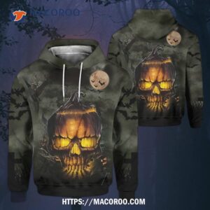 Skull Halloween All Over Print 3D Hoodie, Halloween Party Favor Ideas