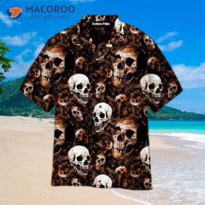 Skull Halloween-patterned Hawaiian Shirts