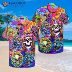 Skull Hippie Peace Life Color Limited Edition Hawaiian Shirts