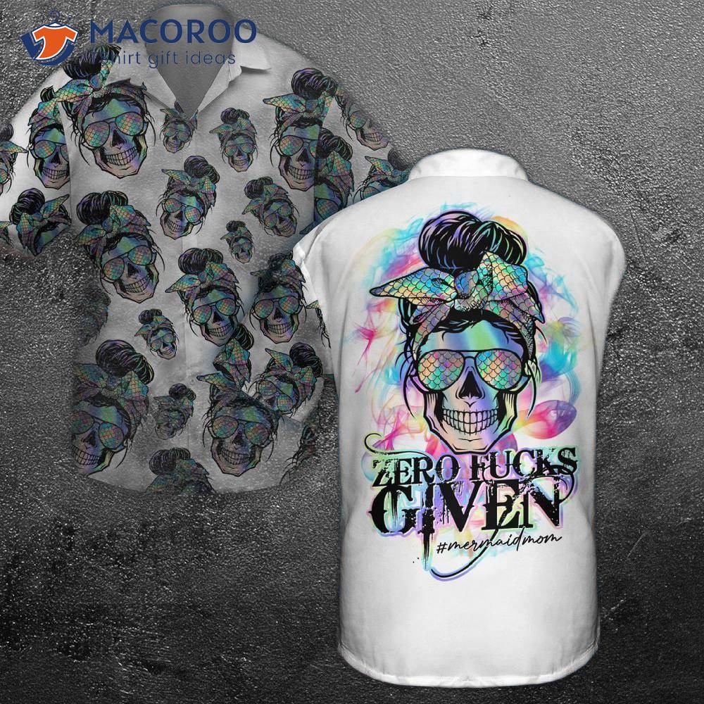 Skull Mom Gift White Hawaiian Shirts Skull Mom Gift White Hawaiian Shirts