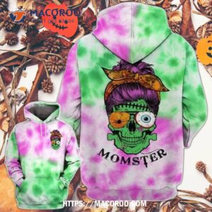 Skull Momster All Over Print 3D Hoodie, Halloween Gift For Grandchildren