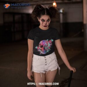 skull nbsp with nbsp floral shirt tshirt 3