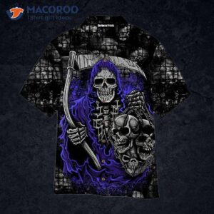 Skull Of Death The Grim Reaper Halloween Hawaiian Shirts