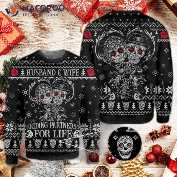 Skull-patterned Ugly Christmas Sweater