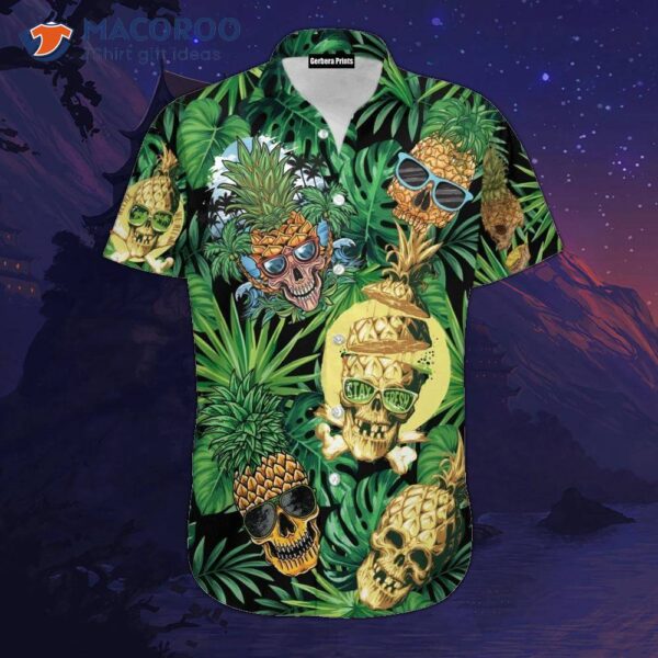 Skull Pineapple Tropical Hawaiian Shirts