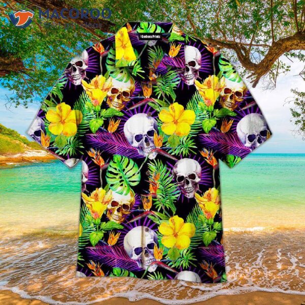 Skull-printed Hawaiian Shirts