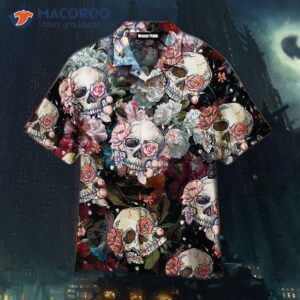 skull printed hawaiian shirts 1