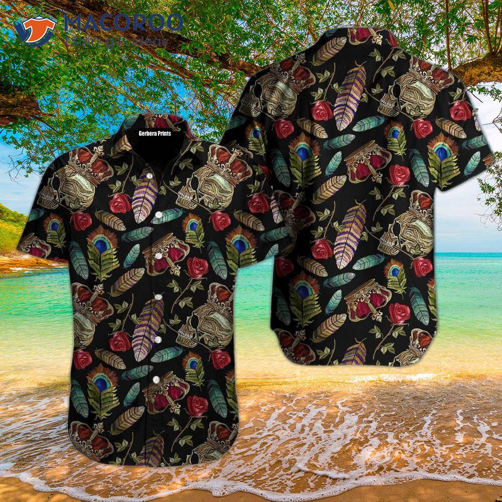 Skull Rose Hawaiian Shirts Skull Rose Hawaiian Shirts