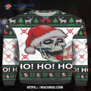 Skull Santa Christmas Ugly Sweater, Halloween Teacher Gifts