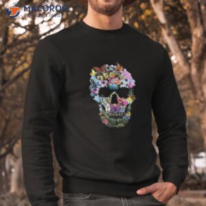 skull shirts for floral butterfly cool halloween shirt sweatshirt