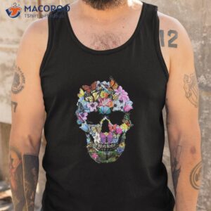 skull shirts for floral butterfly cool halloween shirt tank top