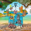 Skulls On The Beach Funny Hawaiian Shirts