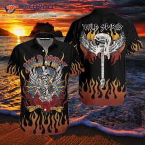 Skulls Play Guitar With Wild Spirit Hawaiian Shirts