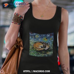 sleeping calico cat starry nighshirt tank top 4