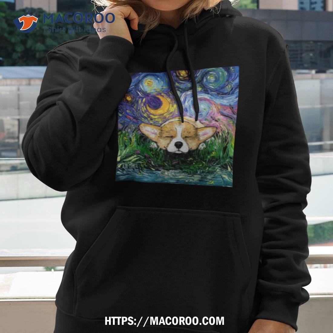 Sleeping Pembroke Welsh Corgi Dog Starry Night Corgi Shirt Sleeping Pembroke Welsh Corgi Dog Starry Night Corgi Shirt