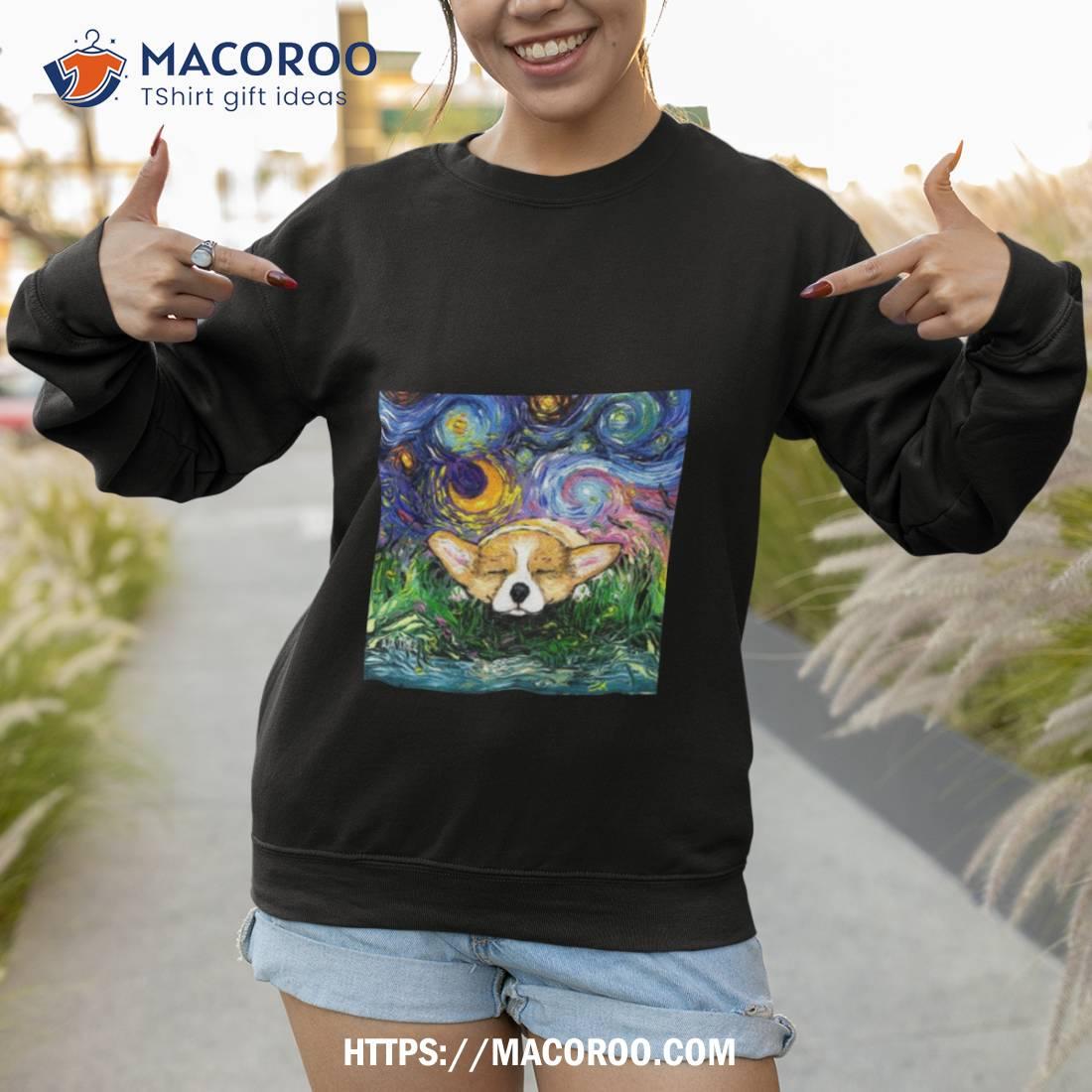 Sleeping Pembroke Welsh Corgi Dog Starry Night Corgi Shirt Sleeping Pembroke Welsh Corgi Dog Starry Night Corgi Shirt