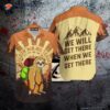 Sloth Hiking Team Tropical Brown Hawaiian Shirts