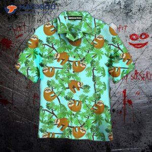 Sloth Jungle Green Hawaiian Shirts