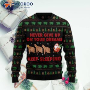 Sloth Keeps Sleeping Ugly Christmas Sweater