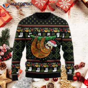 Sloth Light Ugly Christmas Sweater